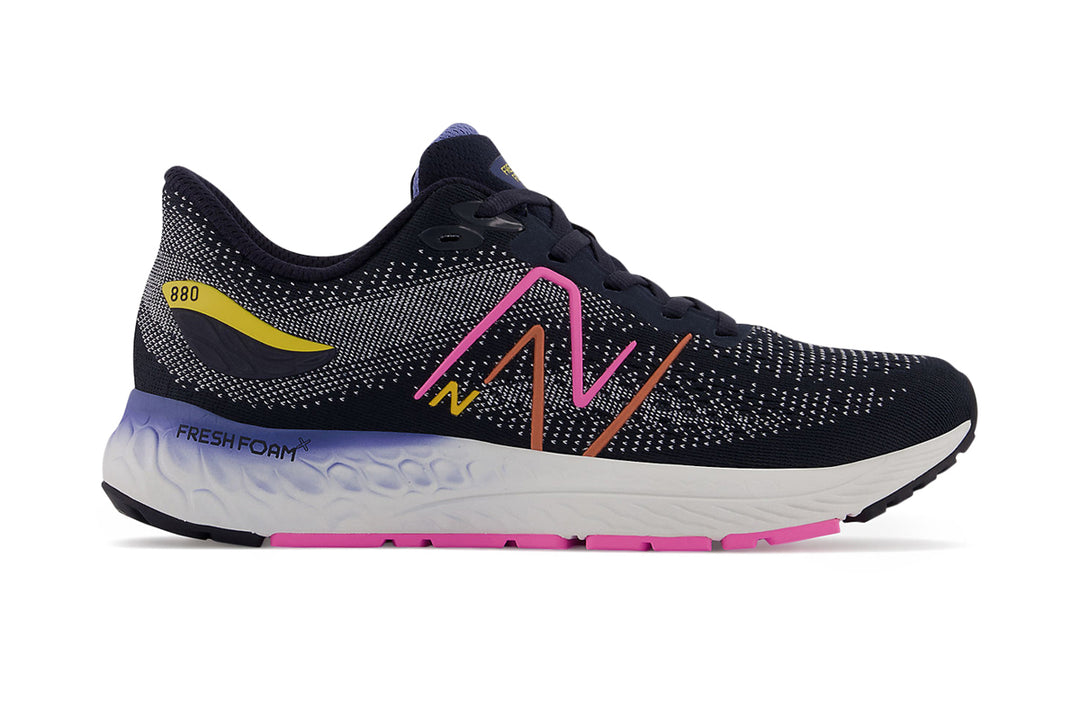 New Balance 880v12 Eclipse/Moon Shadow/Vibrant Pink Youth #color_black-multi-pinks-purples