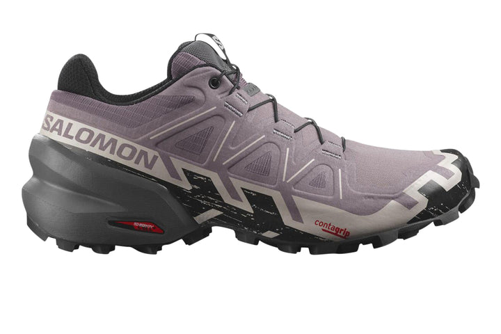Salomon Speedcross 6 CS D Moonscape/Black Womens #color_purple-multi-black