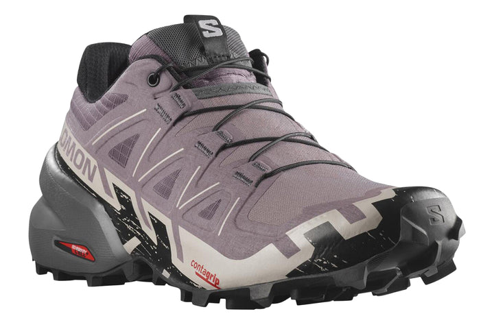 Salomon Speedcross 6 CS D Moonscape/Black Womens #color_purple-multi-black