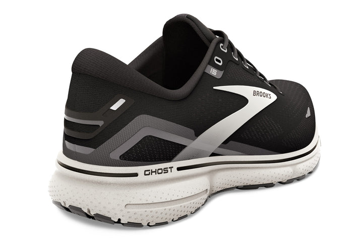 Brooks Ghost 15 2E Black/White Mens #color_black-multi-whites