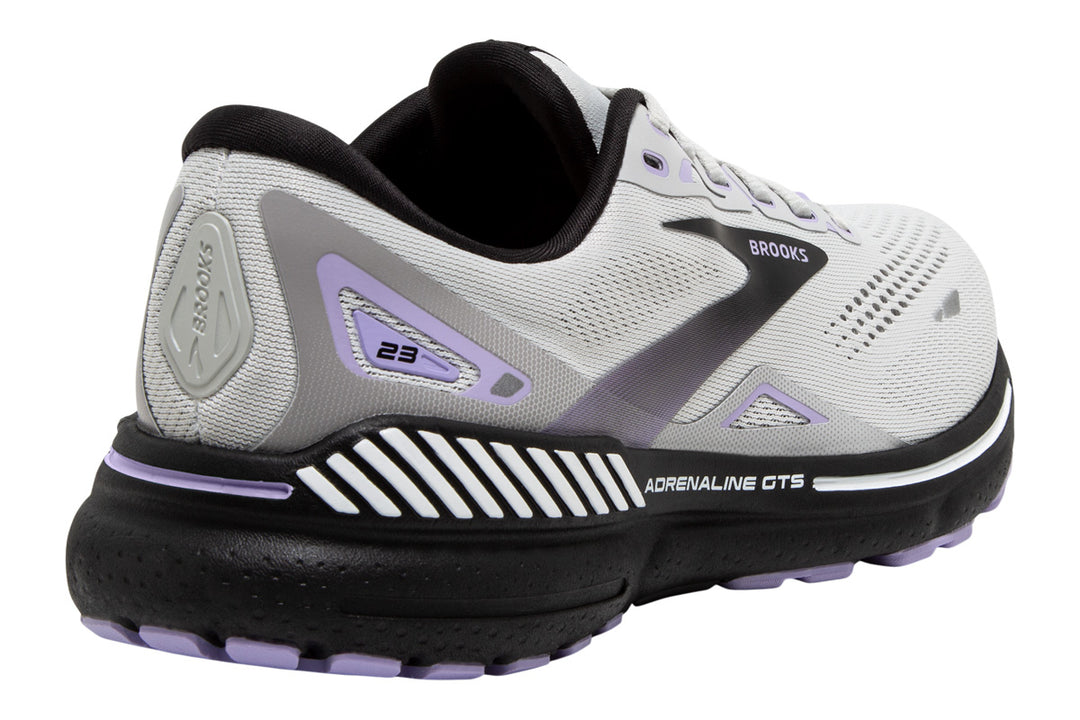 Brooks Adrenaline GTS 23 D Grey/Black/Purple Womens #color_grey-multi-pinks-purples