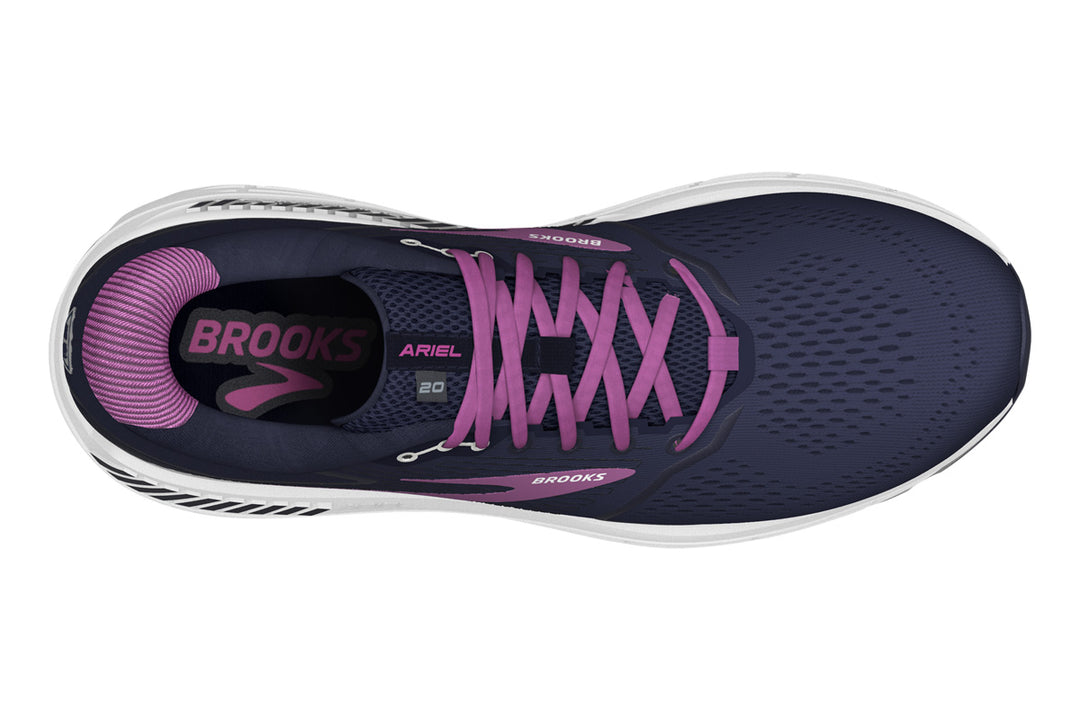 Brooks Ariel 20 2E Peacoat/Vivd Viola/White Womens #color_blue-multi-pinks-purples