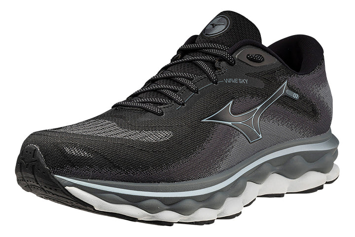 Mizuno Wave Sky 7 2E Black/Glacial Ridge/Stormy Weather Mens #color_black-multi-greys-blacks