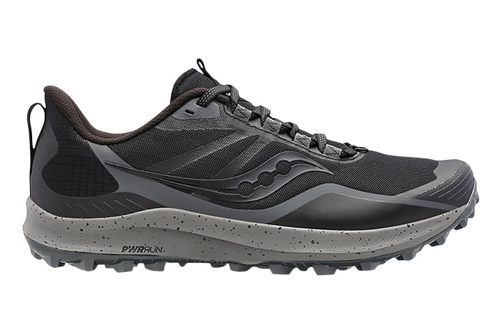 Saucony Peregrine 12 D Black/Grey Womens #color_black-multi-multi