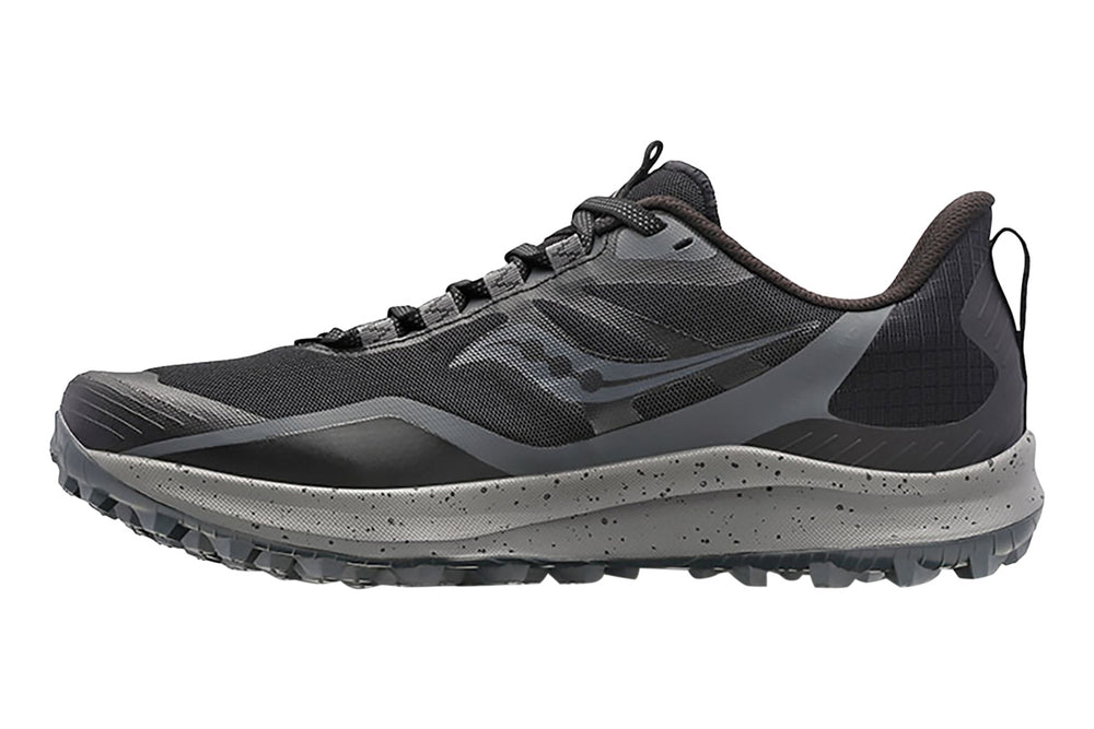 Saucony Peregrine 12 D Black/Grey Womens #color_black-multi-multi