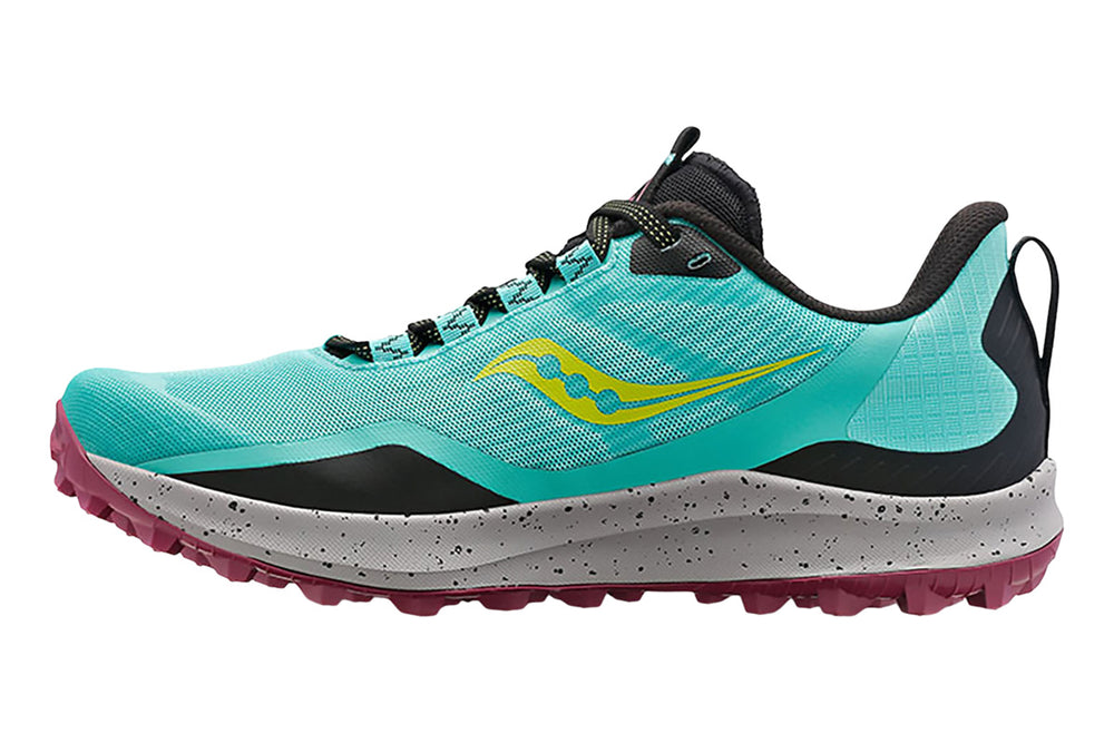 Saucony Peregrine 12 B Mint/Black Womens #color_green-multi
