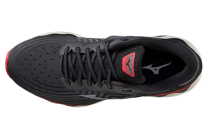 Mizuno Wave Horizon 6 2E Iron Gate/Metallic Gray/Bittersweet Mens #color_black-multi-reds-oranges