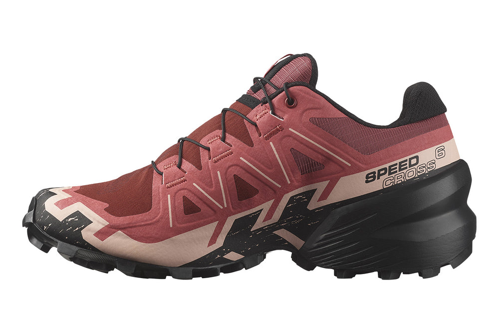Salomon Speedcross 6 CS B Cohide/Black/English Rose Womens #color_red-multi-pinks-purples