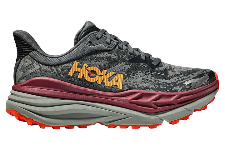 Hoka Stinson ATR 7 D Castlerock/Cabernet Mens #color_grey-multi-reds-oranges