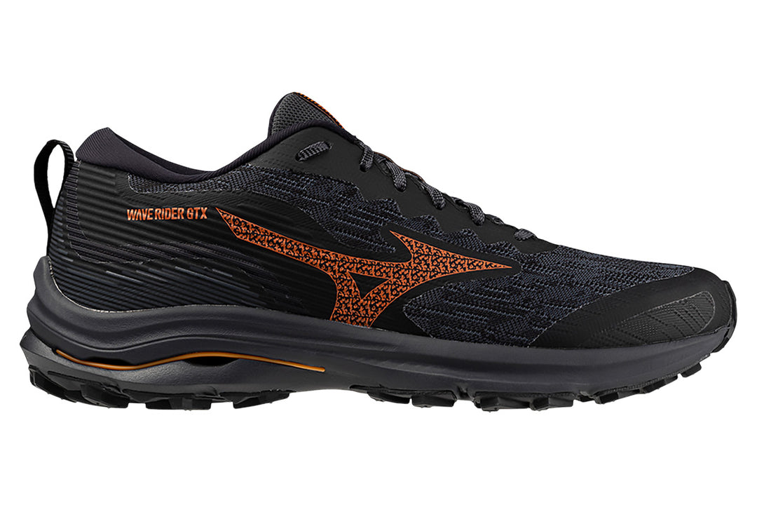 Mizuno Wave Rider GTX 2E Black/Nasturtium/Carrot Curl Mens #color_black-multi