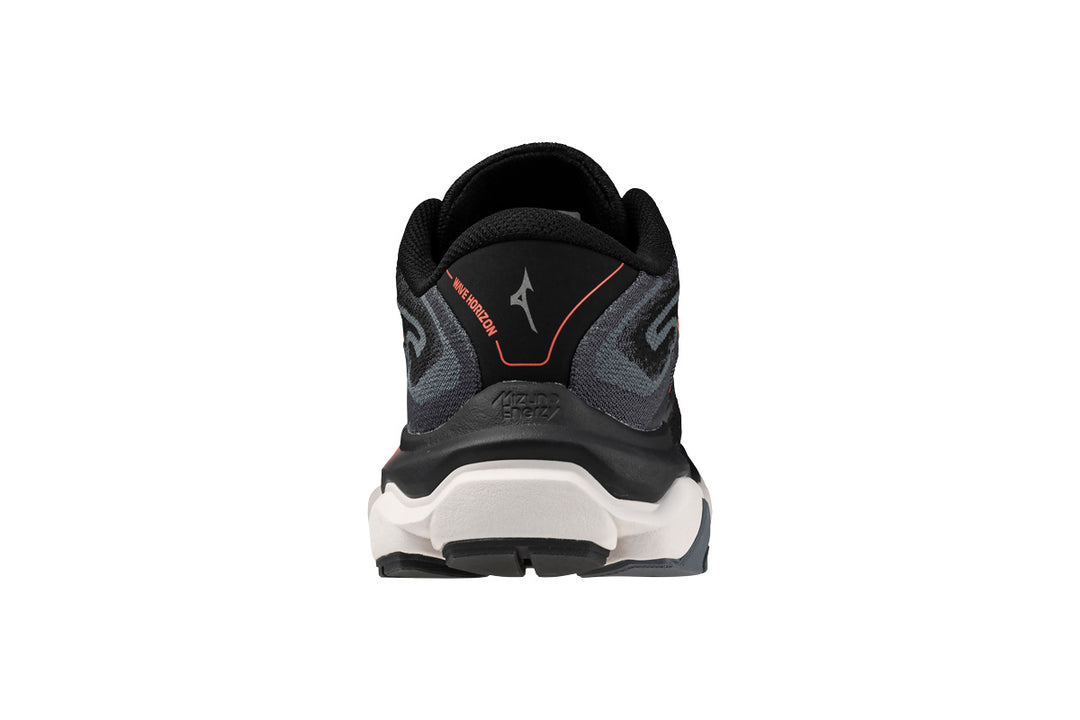 Mizuno Wave Horizon 7 D Black/Dubarry/Nimbus Cloud Womens #color_black-multi-reds-oranges