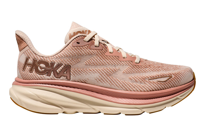 Hoka Clifton 9 B Sandstone/Cream Womens #color_brown-cream