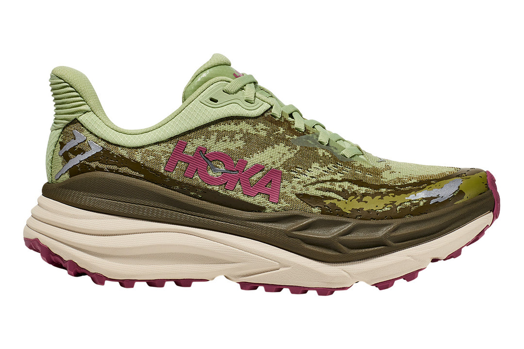 Hoka Stinson 7 B Seed Green/Beetroot Womens #color_green-multi-reds-oranges