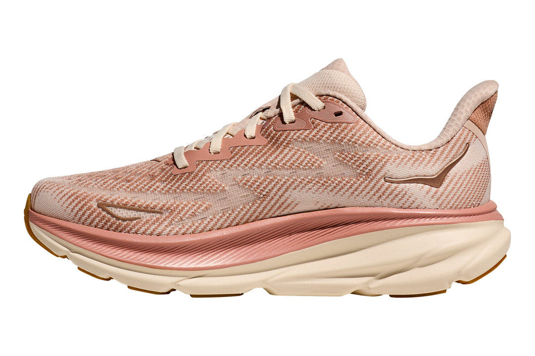 Hoka Clifton 9 B Sandstone/Cream Womens #color_brown-cream