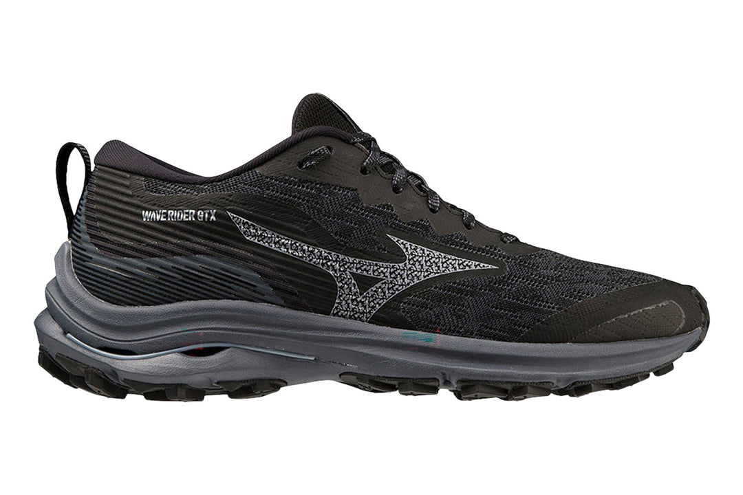 Mizuno Wave Rider GTX D Black/Ombre Blue/Silverstar Womens #color_black-multi-blues