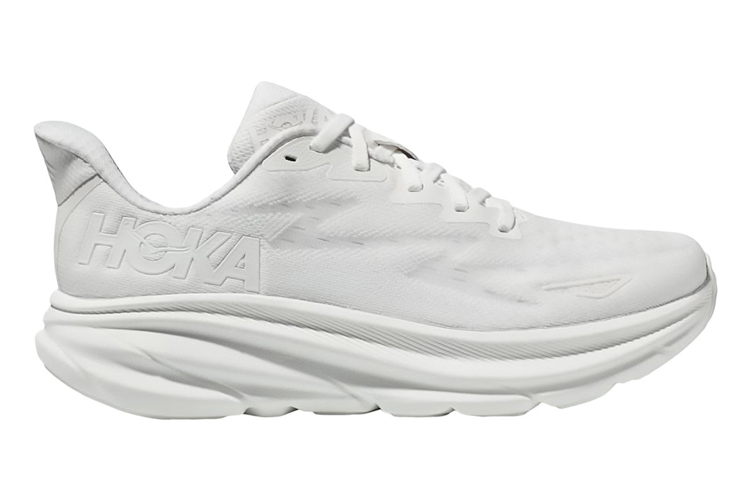 Hoka Clifton 9 B White/White Womens #color_white